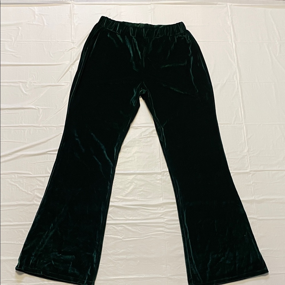 Women Velvet Black Pants